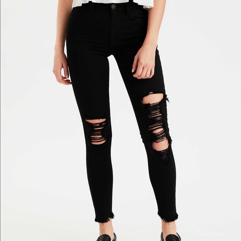 American eagle super high rises jegging crop